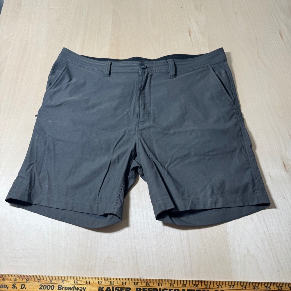 Prana Mens 38W Gray Shorts Lightweight Casual Outdoor Hiking Travel‎